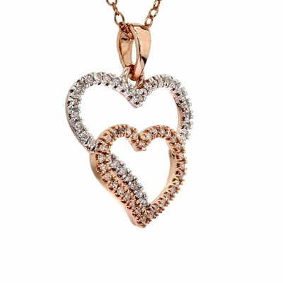 Pompeii3 1/4 Ct. Diamond Heart Pendant 10k Rose Gold