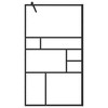 VidaXL Walk-in Shower Wall with Clear ESG Glass 35.4 in.x76.8 in. Black - 3 of 4