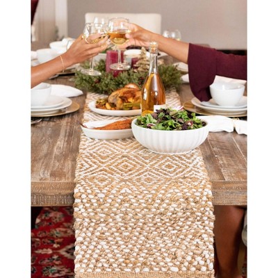 Unique Loom Braided Jute Assam Trellis Indoor Hand Made Fringe Area Rug