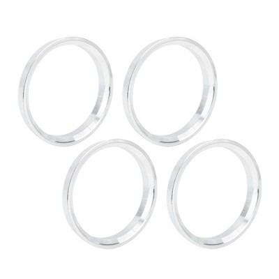 Unique Bargains 2.86inch OD Aluminium Alloy Car Hub Centric Rings Wheel Bore Spacer Silver Tone 2.52inch ID 4 Pcs