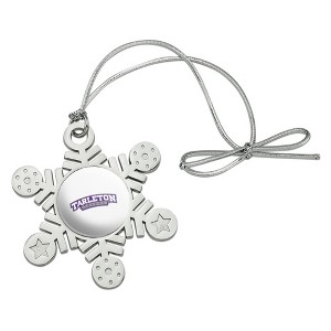 Tarleton State University Secondary Logo Metal Snowflake Christmas Tree Holiday Ornament - 1 of 3
