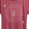 Women's - Instant Message - Celestial Flower Affirmation Short Sleeve Graphic T-Shirt - 2 of 4