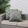 Unique Bargains Luxury Sofa Decorative Solid Diamond Pinch Pleated Throw Pillow Covers 2 Pcs - 2 of 4