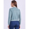 INSPIRE CHIC Women's Faux Suede Cropped Stand Collar Zip-Up Bomber Jackets - 3 of 4