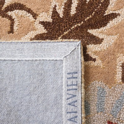 Blossom Beige and Multi Floral Wool 4' x 6' Handmade Rug