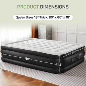 IULULU Inflatable Mattress with Built-in Pump for Guests, Home and Travel, 660 lbs - 1 of 4
