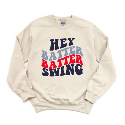 Simply Sage Market Women's Graphic Sweatshirt Batter Batter Swing Stacked
