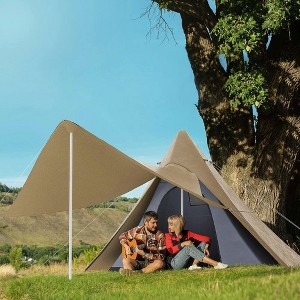 Resenkos 15.4'Waterproof Camping Tent, with Porch Area, Floor and Carry Bag, for Outdoor Hiking, - 1 of 4