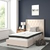 Flash Furniture Riverdale Tufted Upholstered Platform Bed with 10 Inch CertiPUR-US Certified Foam and Pocket Spring Mattress - image 2 of 4