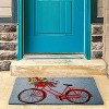 tagltd 1'6" x 2'6" Bike Rider Coir Rectangle Indoor Outdoor Doormat Front Door Welcome Mat  Blue Background - 2 of 4