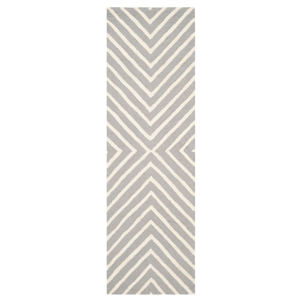 2'6inx8' Runner Harper Tetured Silver/Ivory - Safavieh