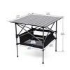Sevobal Desks Folding Outdoor Table with Carrying Bag, Lightweight Desk for indoor, Camping Picnics Beach Backyard BBQ, Black, 27.56"*27.56"*27.56" - 4 of 4