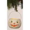 Bethany Lowe 3.0 Inch Happy Snowman Bucket (Petite) Peppermint Christmas Snowman Figurines - 2 of 3