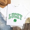 Simply Sage Market Women's Lucky Clover Distressed Short Sleeve Garment Dyed Tee - 3 of 4