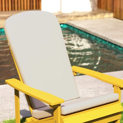 Cream High Back Water Resistant Adirondack Chair Cushions Set