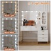 Makeup Vanity with Lighted Mirror, Vanity Desk with Power Strip - 4 of 4