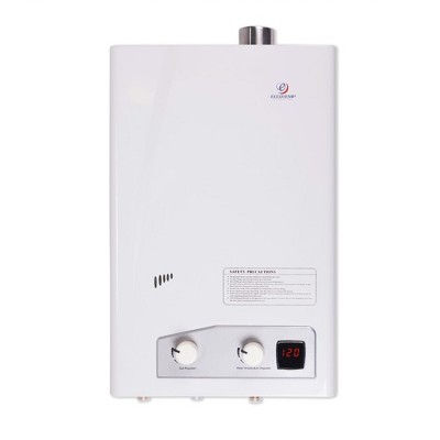 Eccotemp FVI12-LP Indoor Home Liquid Propane Powered Tankless Hot Water Heater, 3.6 GPM, 1.07 Amps, White