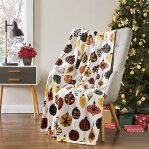Kate Aurora Yuletide Living Christmas Baubles Ultra Soft & Plush Oversized Accent Throw Blanket - 50 in. W x 70 in. L - 1 of 1