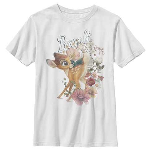 Boy's Bambi Playing In Flower Fields T-shirt : Target