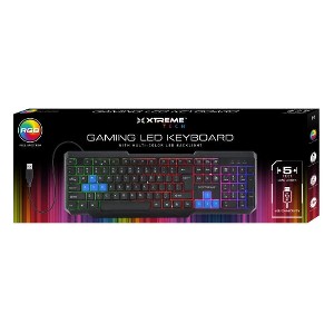 Xtreme Lit Black Flow Effects LED Gaming Keyboard for Desktop Computers, 115 keys Full with Number Pad - 1 of 4
