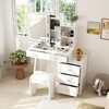 Famapy Vanity Table With Mirror and Lights Glass Top Table - 4 of 4
