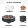 42/56 inch Outdoor Magnesium Oxide Fire Pit Table Propane with Tank Cover and Windshield cover - 3 of 4