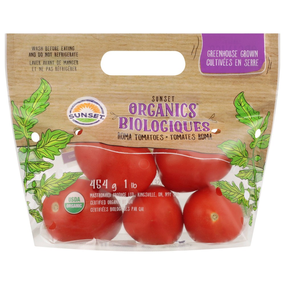 Fresh Organic Roma Tomatoes - 1lb