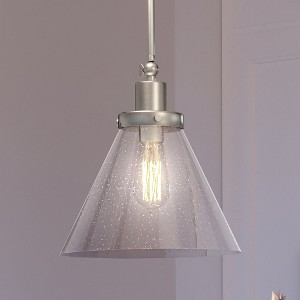 Urban Ambiance Luxury Traditional Pendant 12.5''H x 12''W,  Brushed Nickel Finish,  Pawtucket Collection, UHP3999 - 1 of 4