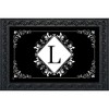 Briarwood Lane Everyday Doormat 30x18 Indoor Outdoor Black and White Monogram L Doormat - 2 of 4
