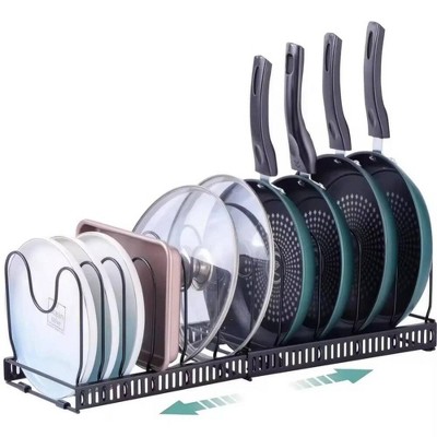 Pot Lid Rack Expandable Pot and Pan Organizer for Cabinet