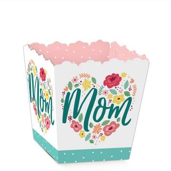 Big Dot of Happiness Colorful Floral Happy Mother's Day - Party Mini Favor Boxes - We Love Mom Party Treat Candy Boxes - Set of 12