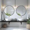 Spassway 28"H x 28"W Round Versatile Decorative Aluminum Alloy Mirror Art Designs for Living Room Bedroom Entryway Office Home Black/Gold Available - 4 of 4