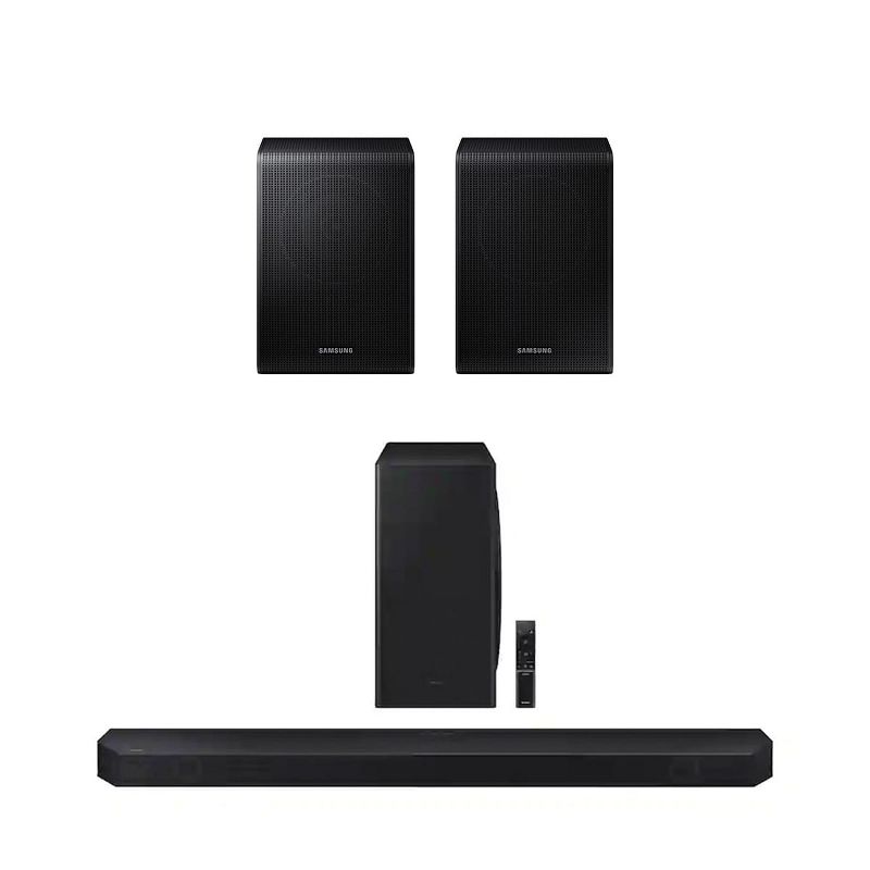 Samsung HW-Q800C 5.1.2 Ch Soundbarbar with Wireless Subwoofer (2023) and SWA-9500S 2.0.2ch Dolby Atmos Wireless Rear Speaker Kit, 1 of 16