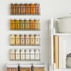 Talented Kitchen 4 Stainless Steel Spice Racks Wall Mount Organizer for Cabinet Door w/ 24 Empty 4oz Glass Jars, 269 Clear Seasoning Labels, 2 Styles - 3 of 4