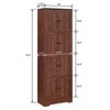 Tall Storage Cabinet With 8 Doors, 4 Tier Shelves Freestanding Floor Cabinet Organizer, Kitchen Pantry For Bedroom, Entryway, Living Room - 2 of 4