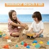 Joyfy 24 Pcs Beach Toys Set, Sand Toys Collapsible Sand Buckets with Mesh Bag Sand Shovels Castle Sets for Kids Toddlers Boys Girls Outdoor Play - 3 of 4