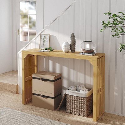 46.22 in.  Rectangle Solid Wood Farmhouse Console Table for Living Room, Hallway, Foyer, Entryway