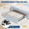 Full Platform Bed Frame with Drawer, Noise Free Upholstered Bed Frame with Cat Headboard, GRB LED Lights & Strong Wood Slats Support - 4 of 4