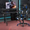 Costway Gaming Computer Desk&Massage Gaming Chair Set w/Monitor Shelf Power Strip - image 2 of 4