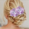 Unique Bargains Women's Phalaenopsis Faux Pearl Duckbill Clip 2 Pcs - 2 of 4