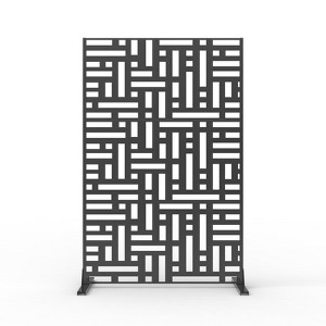 Orieon Metal Privacy Screen Outdoor 70"H x 47"W – Heavy Duty Galvanized Steel Fence, Rustproof Freestanding Decorative Panel. - 1 of 4