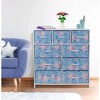 Sorbus Dresser with 9 Drawers - Furniture Storage Chest Tower Unit for Bedroom, Closet, etc - Steel Frame, Wood Top, Fabric Bins - 3 of 4