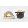 Kevins Gift Shoppe Ceramic Pot of Gold and Rainbow Salt and Pepper Shakers - image 3 of 4