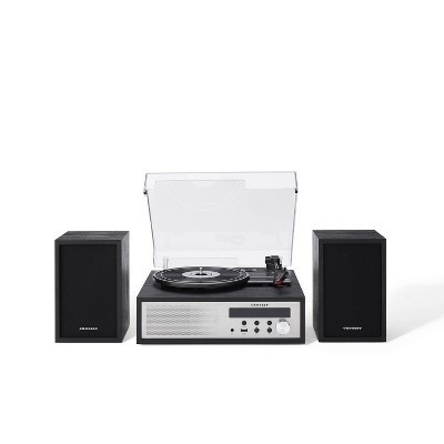 Crosley Sloane Shelf System Vinyl Record Player - Black