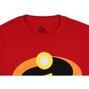 Disney Men's Incredibles Logo Graphic Print Adult T-Shirt Red - 3 of 3
