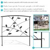 Sunnydaze Outdoor Lawn and Garden Metal Modern Leaves and Vines Decorative Border Fence Panel Set - 10' - Black - 5pk - 2 of 4