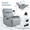 Racxily Rocking Recliner Chair, 360° Swivel Nursery Rocking Chair, Glider Chairs, Modern Small Rocking Swivel Recliner, Phone Holder - 2 of 4