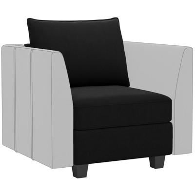 Belffin Plush Corduroy Single Module with Storage for Modular Sectional Sofa