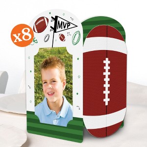 Big Dot of Happiness Football Photo Holder Centerpieces, 4x6 Picture Display Box, Sports Table Decoration for Kids Birthday Decor, 8 Count - 1 of 4