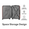 FURNIinspire Bag And Luggage Sets 3 Piece Rolling Luggage, Hard Shell Travel Suitcases Set with Wheels Telescopic Handle, Pink, 21.06"*11.42"*30.12" - 4 of 4